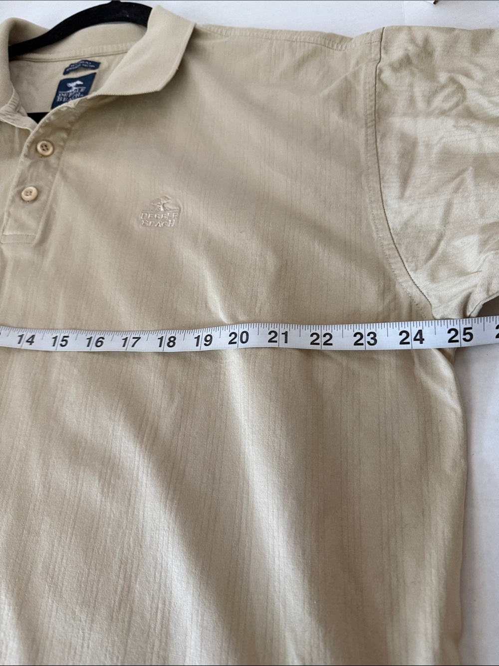 Pebble Beach short sleeve golf polo shirt, vertical jacquard  texture, size CL - Picture 5 of 6